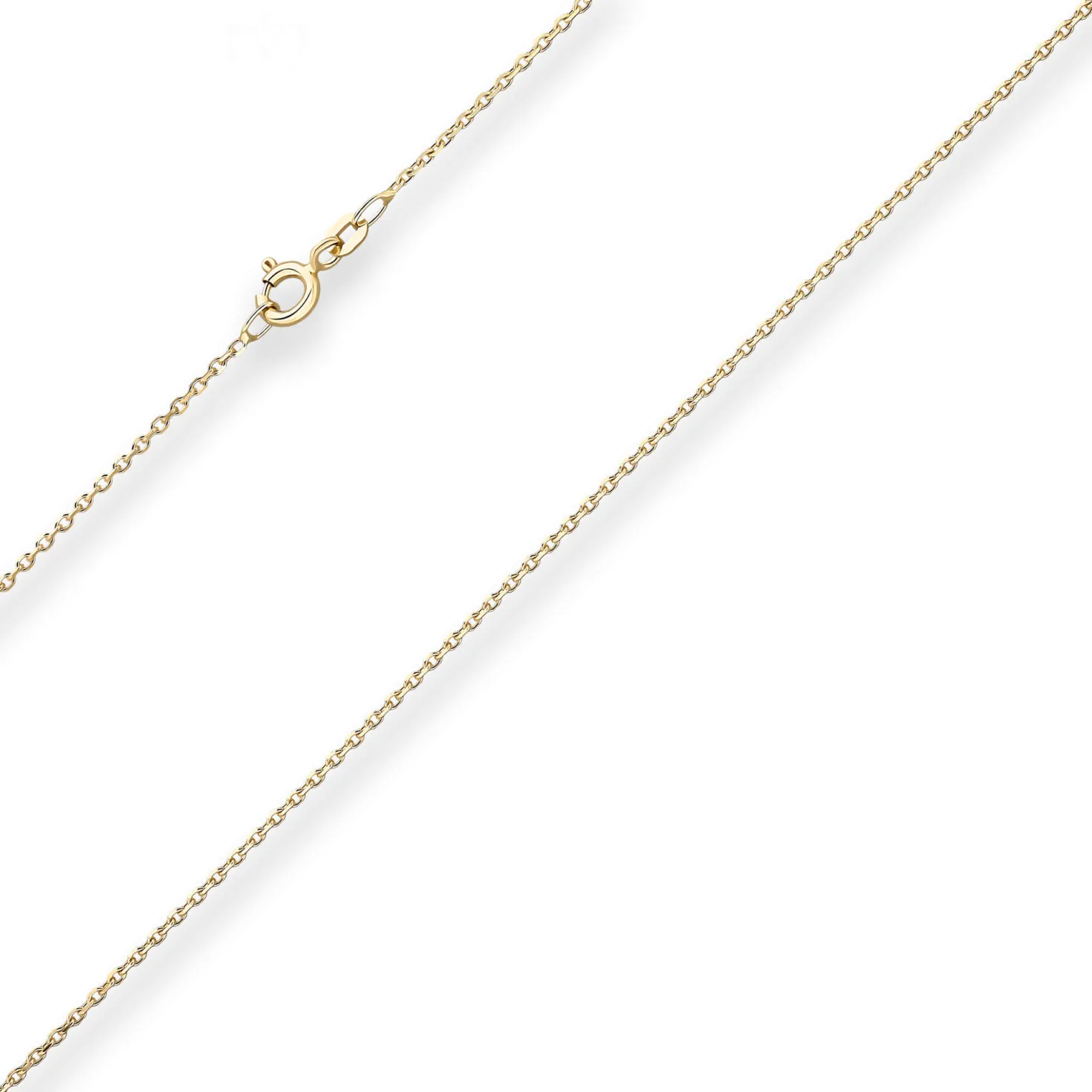 1,3mm Ankerkette diamantiert Kette Collier Halskette aus 585 Gold Gelbgold 38cm