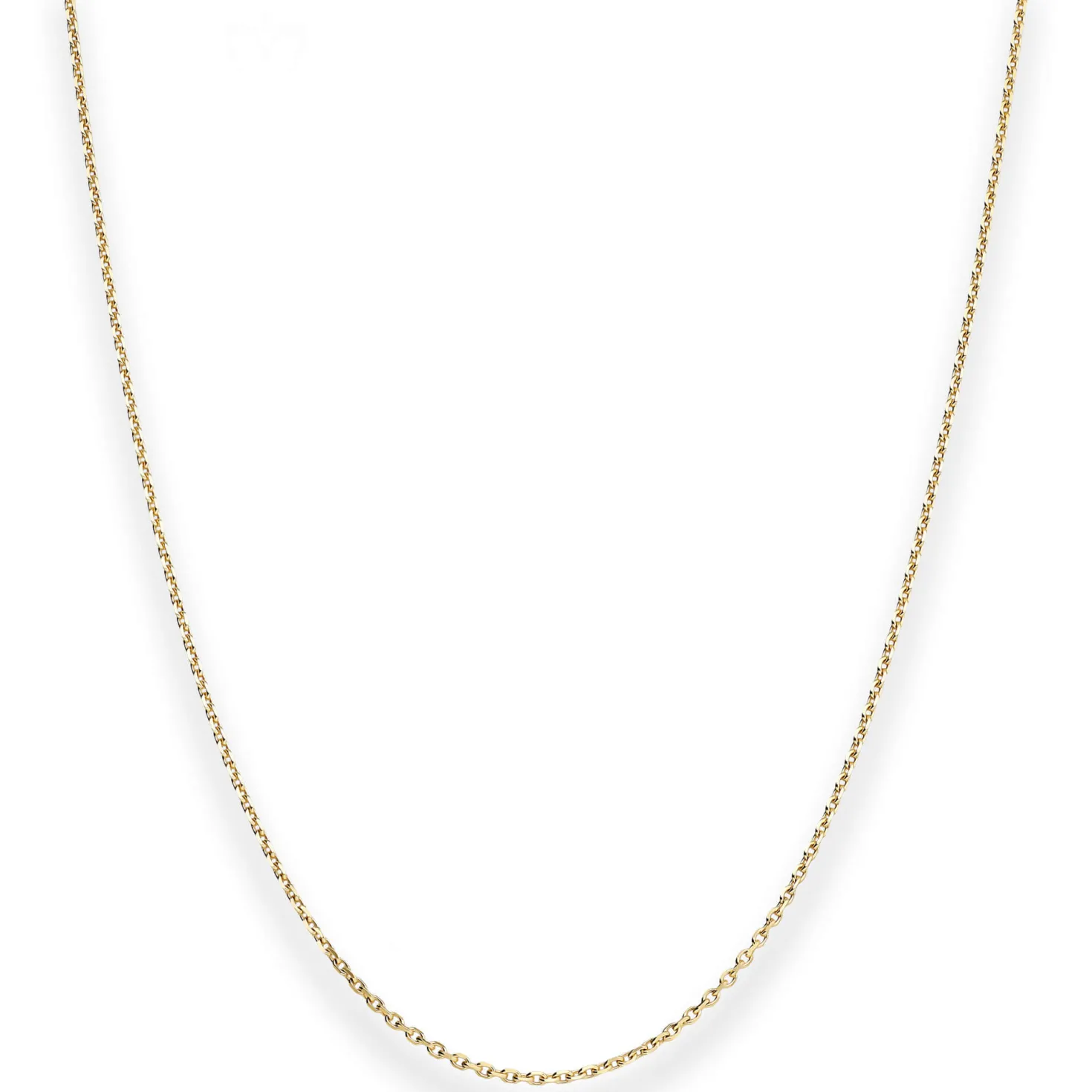 1,3mm Ankerkette diamantiert Kette Collier Halskette aus 585 Gold Gelbgold 38cm