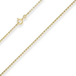 1,3mm Ankerkette diamantiert Kette Collier Halskette aus 333 Gold Gelbgold 38cm