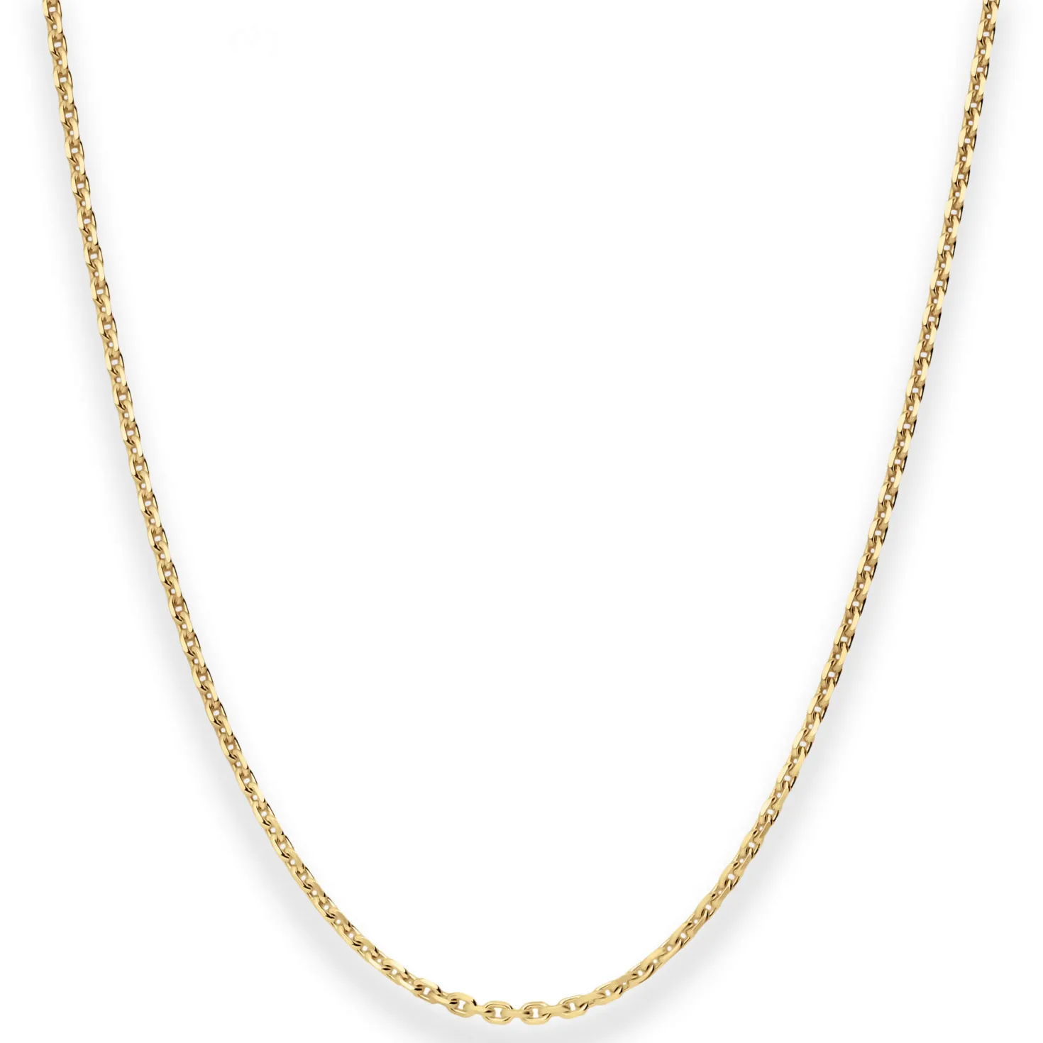 1,9mm Ankerkette diamantiert Kette Collier Halskette aus 333 Gold Gelbgold 60cm