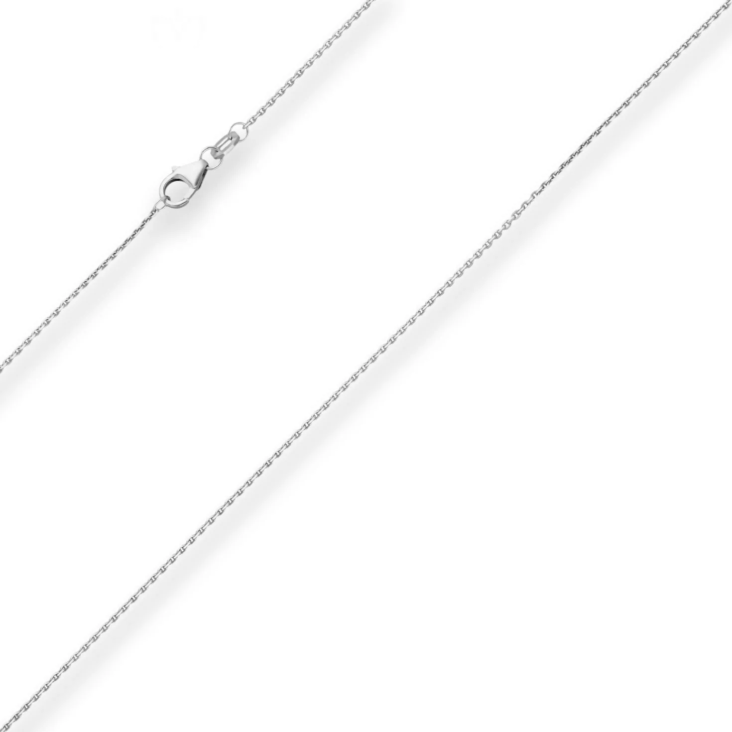 1,2mm Ankerkette diamantiert Kette Collier Halskette aus 333 Gold Weißgold 45cm