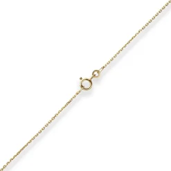 1,3mm Ankerkette diamantiert Kette Collier Halskette aus 333 Gold Gelbgold 45cm