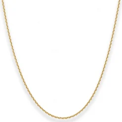 1mm Ankerkette diamantiert Kette Collier Halskette aus 375 Gold Gelbgold 50cm