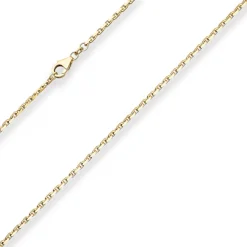 2mm Ankerkette diamantiert Kette Collier Halskette aus 585 Gold Gelbgold 55cm