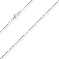 1,3mm Ankerkette diamantiert Kette Collier Halskette aus 333 Gold Weißgold 36cm