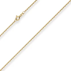 1,7mm Ankerkette diamantiert Kette Collier Halskette aus 333 Gold Gelbgold 38cm