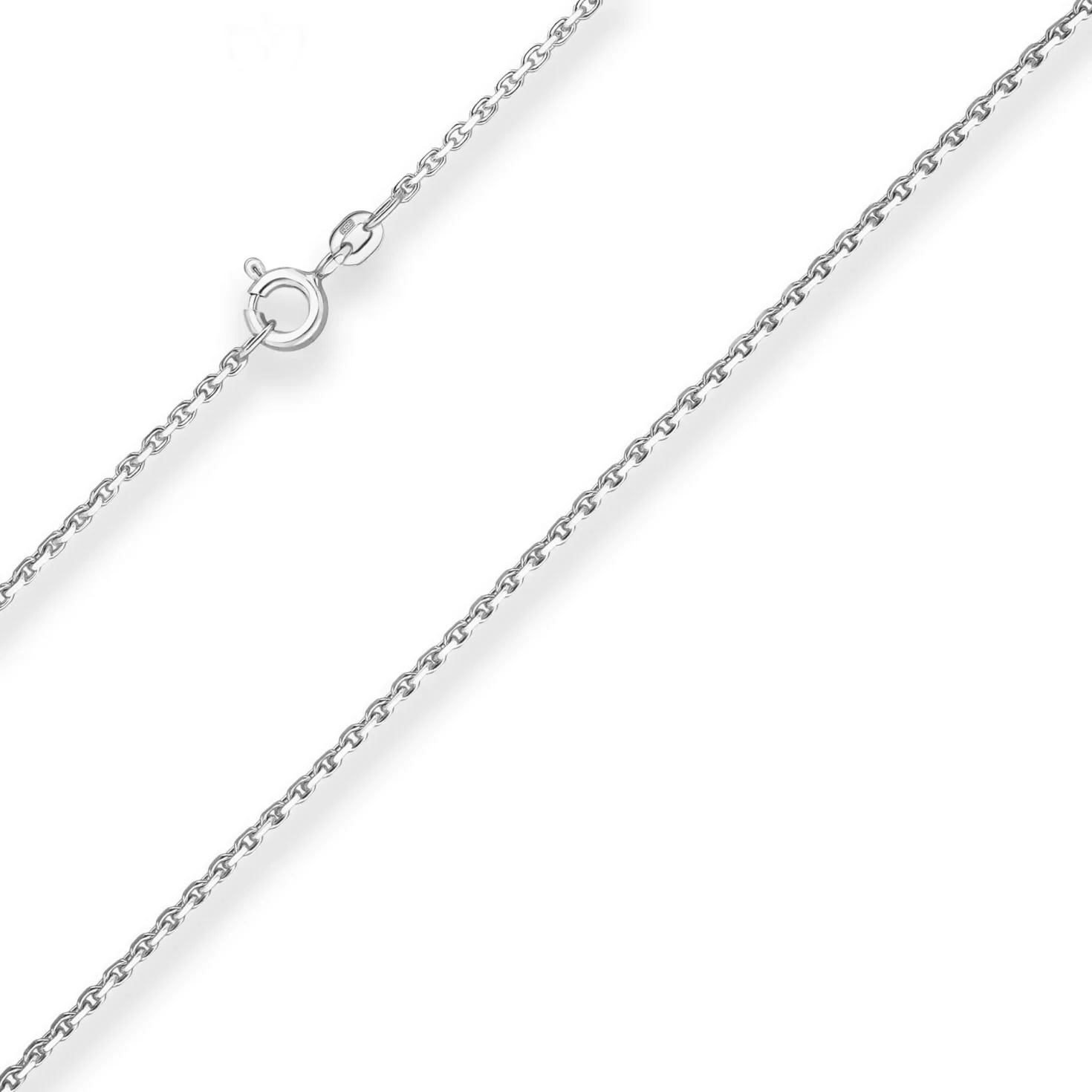 1,3mm Ankerkette diamantiert Silberkette Collier Halskette aus 925 Silber 60cm