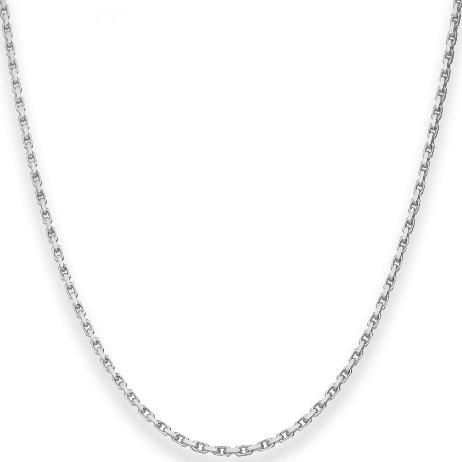 1,7mm Ankerkette diamantiert Silberkette Collier Halskette aus 925 Silber 45cm