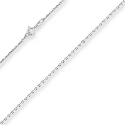 1,6mm Ankerkette diamantiert Silberkette Collier Halskette aus 925 Silber 50cm