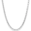 4mm Ankerkette diamantiert Silberkette Collier Halskette aus 925 Silber 60cm