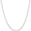 2mm Ankerkette diamantiert Silberkette Collier Halskette aus 925 Silber 45cm