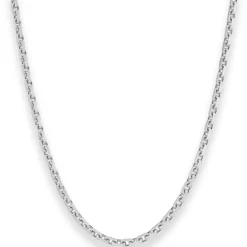 3mm Ankerkette diamantiert Silberkette Collier Halskette aus 925 Silber 60cm