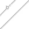 1,9mm Ankerkette diamantiert Silberkette Collier Halskette aus 925 Silber 38cm