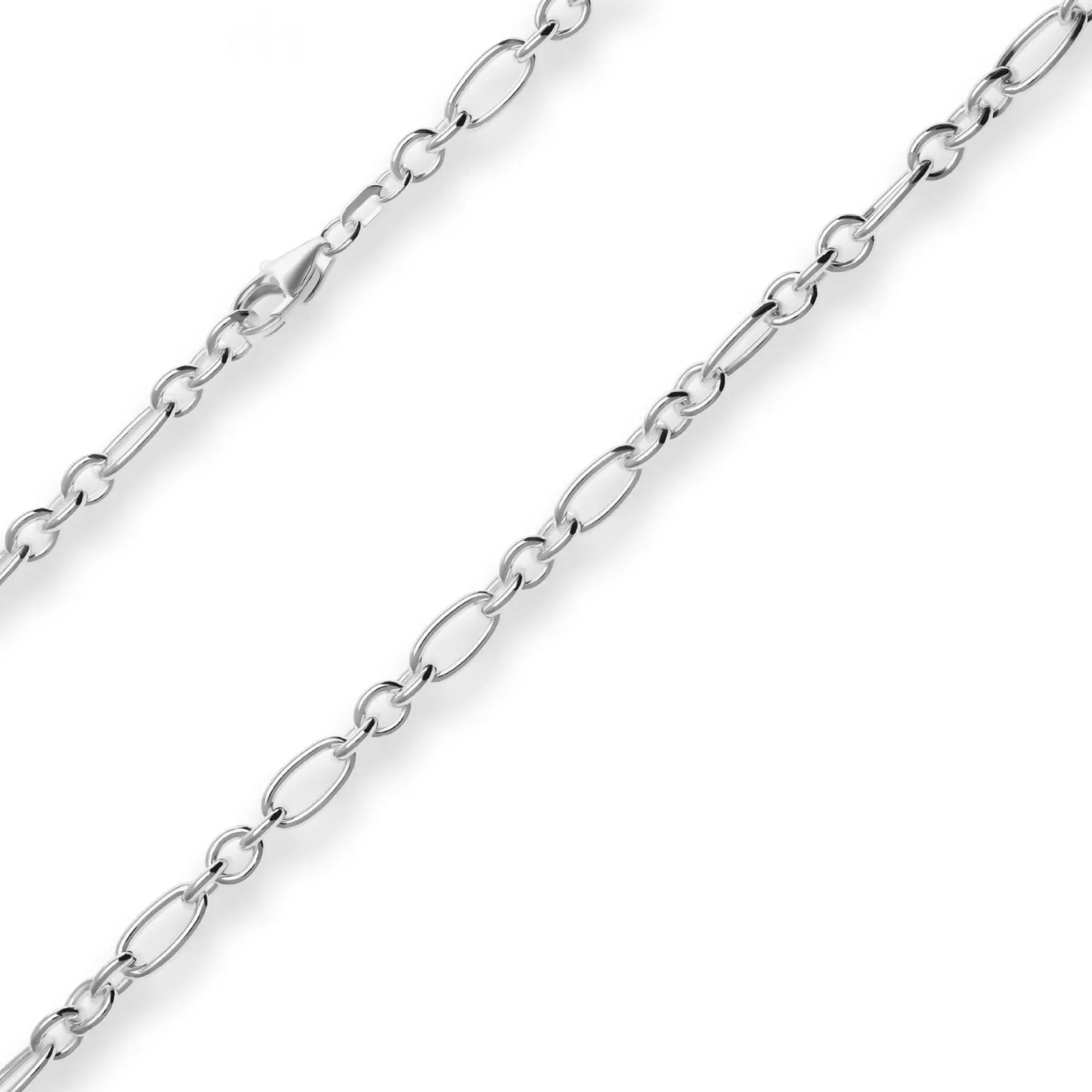 5,5mm Ankerkette-Figaro Silberkette Collier Halskette aus 925 Silber 45cm