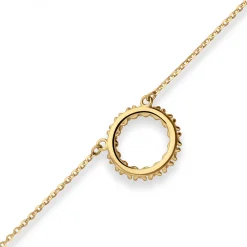1,2mm Ankerkette flach Collier Ring 585 Gold gelb/weiß 46cm mit Zwischenöse