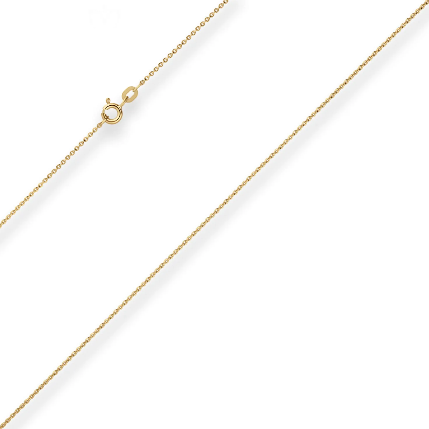 1,2mm Ankerkette flach Goldkette Collier Halskette aus 333 Gold Gelbgold 45cm