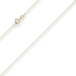 0,8mm Ankerkette flach Goldkette Collier Halskette aus 585 Gold Gelbgold 45cm