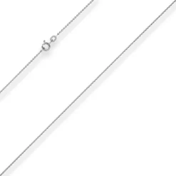 1,2mm Ankerkette flach Goldkette Collier Halskette aus 585 Gold Weißgold 45cm