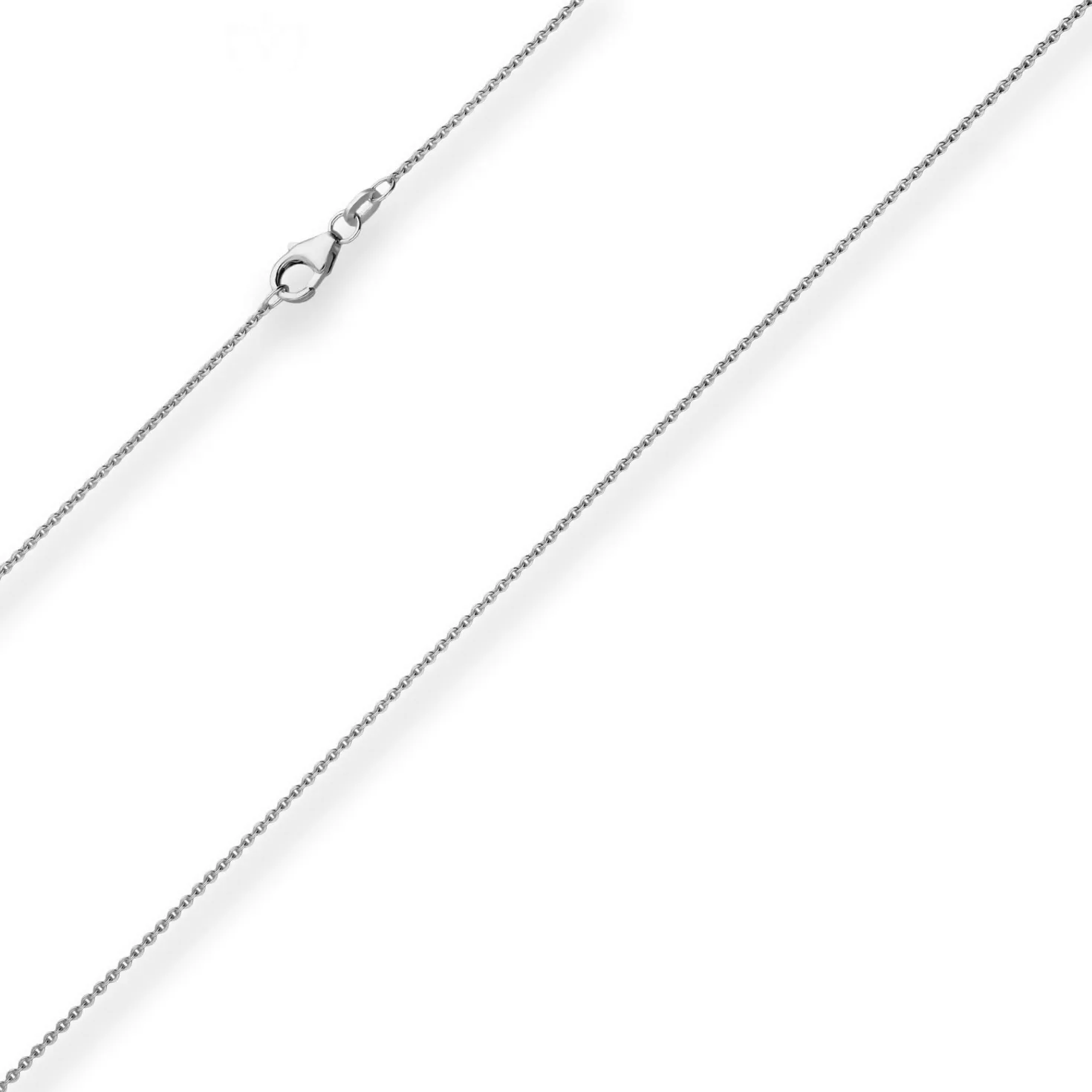 1,2mm Ankerkette flach Goldkette Collier Halskette aus 585 Gold Weißgold 45cm