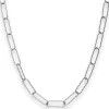 4,8mm Ankerkette gerieft Kette Collier Paper-Clip aus 925 Silber rhodiniert 45cm