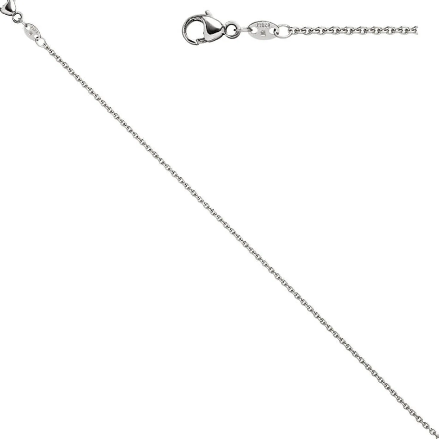 1,5mm Ankerkette Halskette Kette Platinkette Halsschmuck aus 950 Platin, 50cm