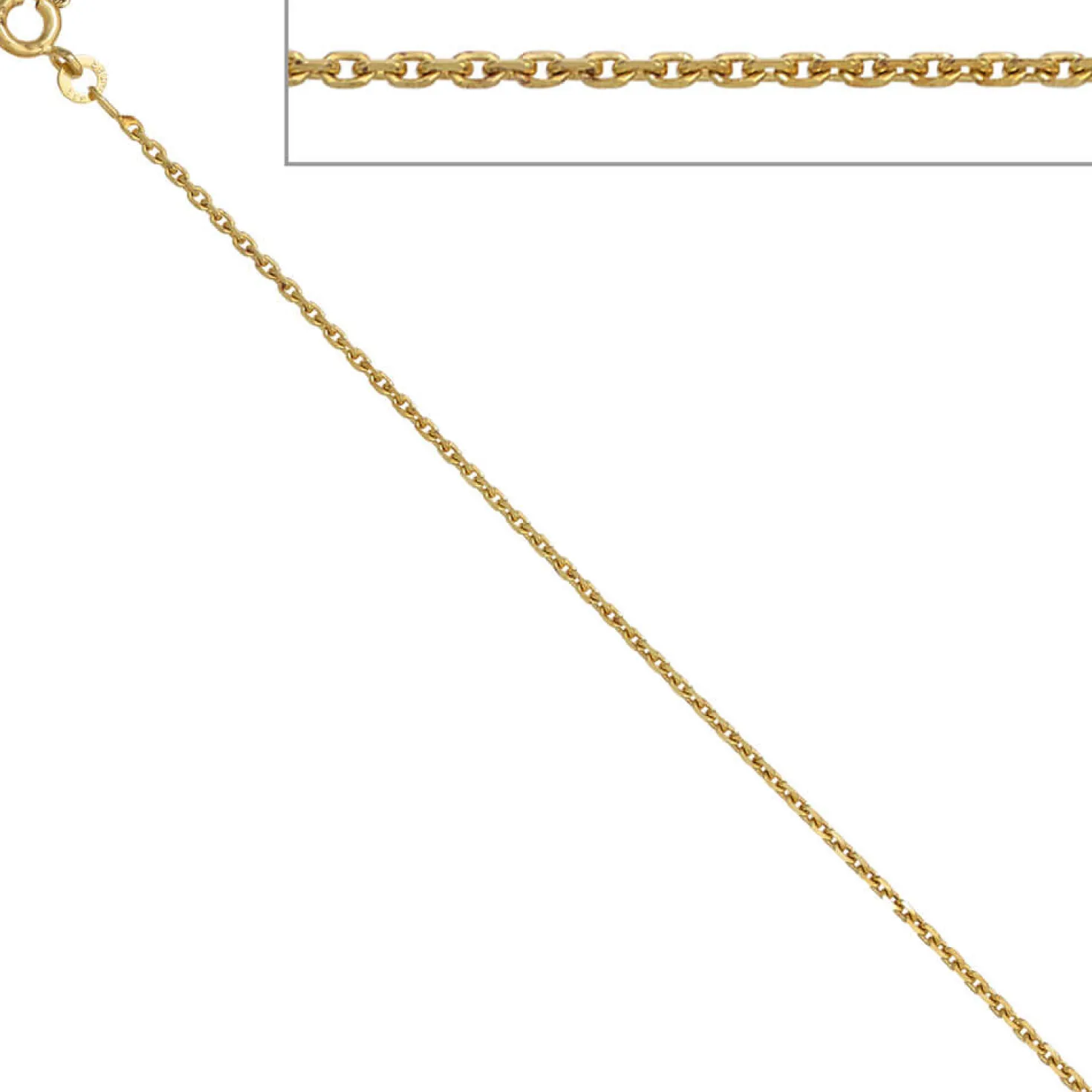1,6mm Ankerkette Kette Collier aus 333 Gelbgold Gold Halskette 42cm