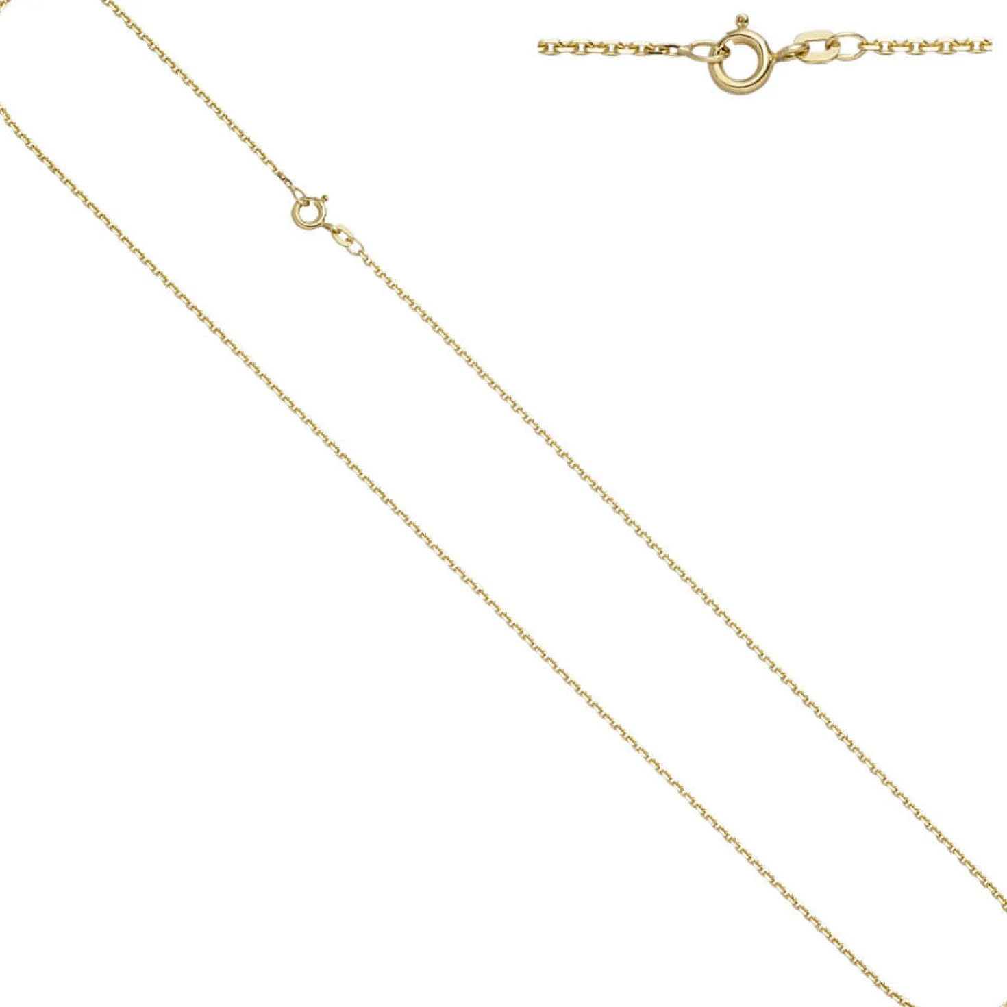1,2mm Ankerkette Kette Collier aus 333 Gelbgold Gold Halskette 38cm