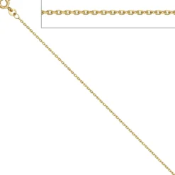 1,2mm Ankerkette Kette Collier aus 333 Gelbgold Gold Halskette 42cm