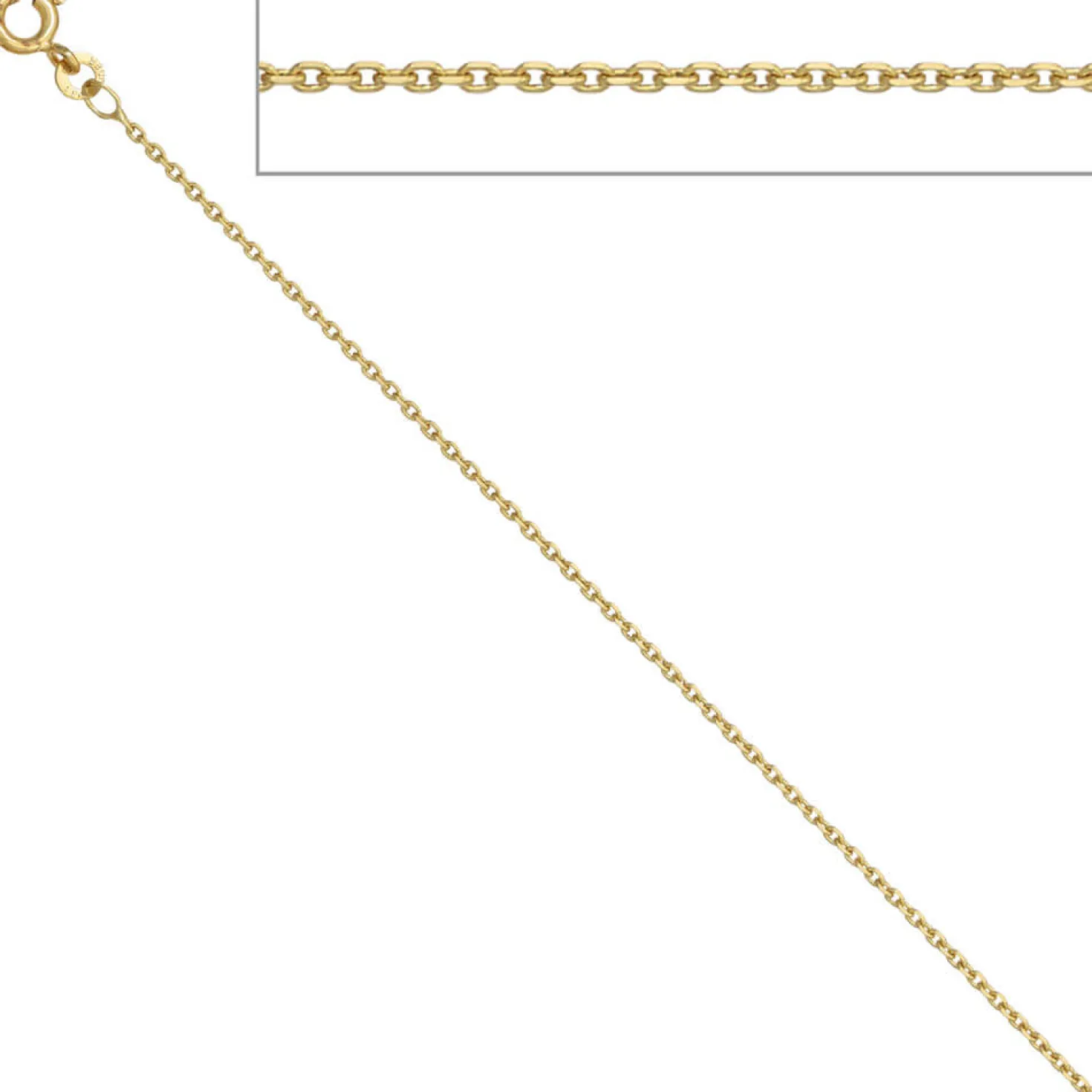 1,2mm Ankerkette Kette Collier aus 333 Gelbgold Gold Halskette 42cm