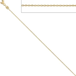 0,6mm Ankerkette Kette Collier Halskette aus 585 Gold Gelbgold 42cm