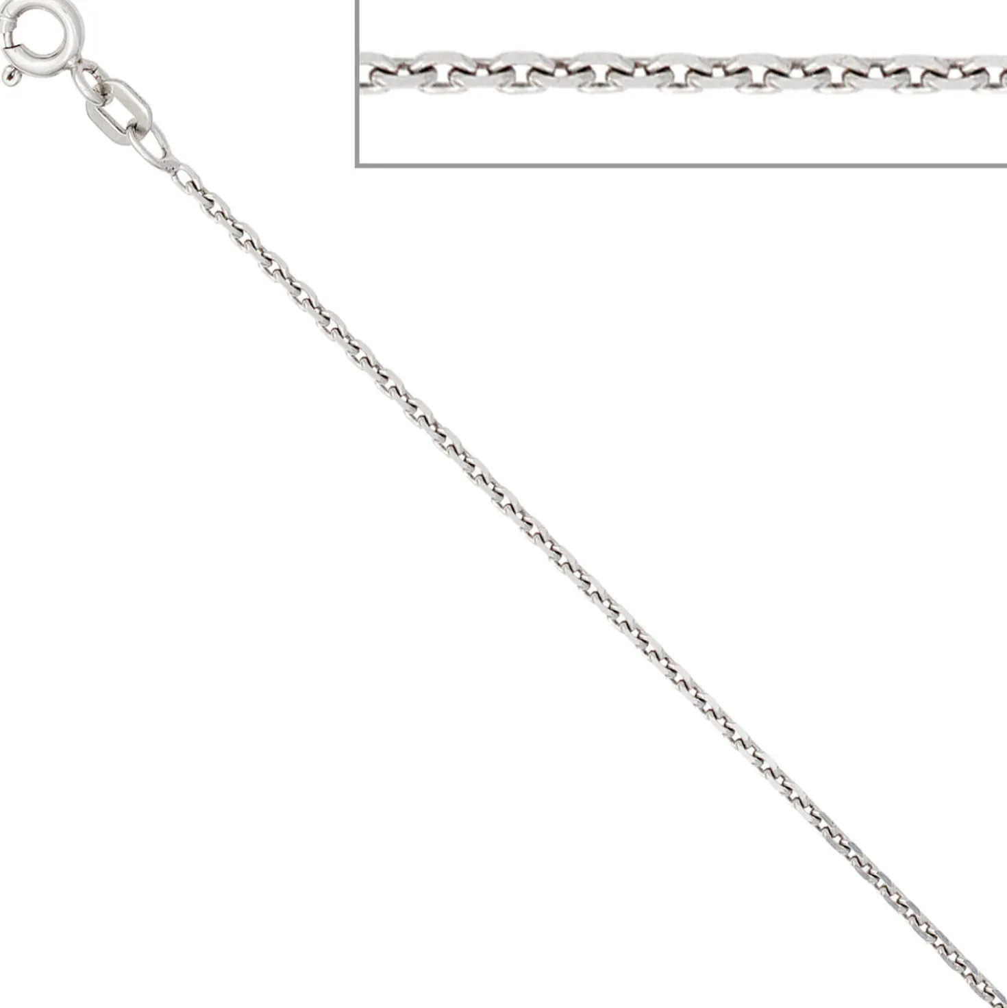 1,5mm Ankerkette Kette Collier Halskette 925 Silber glänzend Damen 45cm