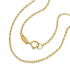 1,3mm Ankerkette Kette Collier Halsschmuck aus 375 Gold Gelbgold, 45cm