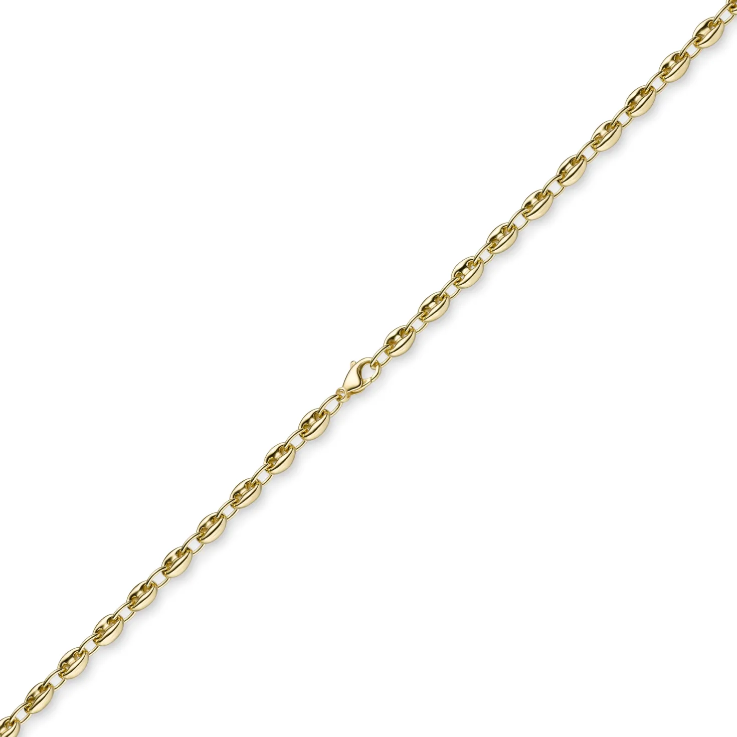 6mm Ankerkette Kette Collier Schiffsanker Halskette aus 585 Gold Gelbgold 60cm