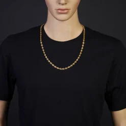 6mm Ankerkette Kette Collier Schiffsanker Halskette aus 585 Gold Gelbgold 70cm
