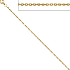 1,6mm Ankerkette Kette Halskette aus 333 Gold Gelbgold diamantiert 50cm