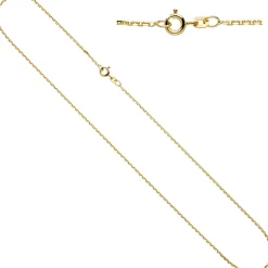1,2mm Ankerkette Kette Halskette Collier aus 585 Gold Gelbgold, 45cm