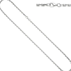3,4mm Ankerkette Kette Halskette Collier aus 925 Silber diamantiert, 55cm