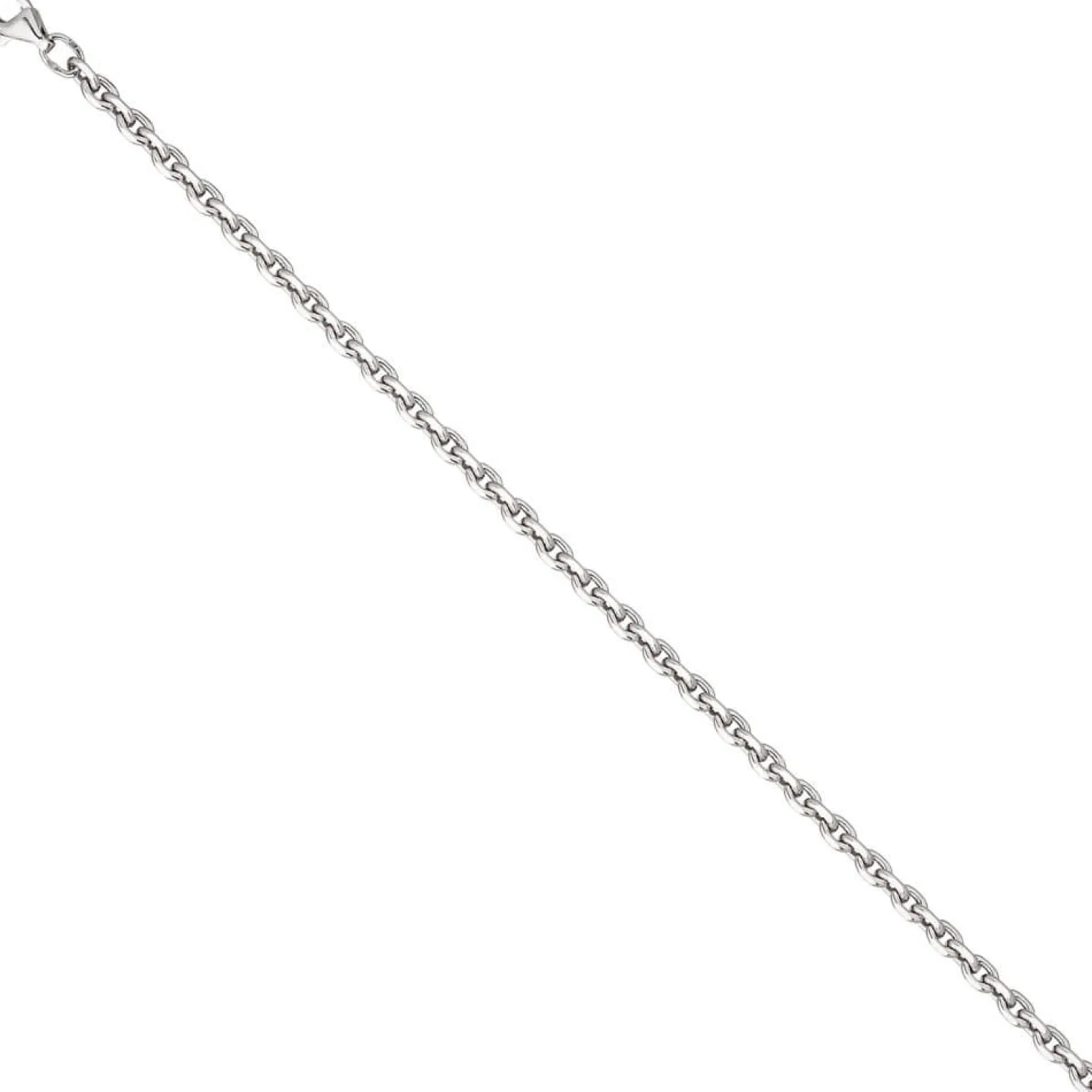 3,4mm Ankerkette Kette Halskette Collier aus 925 Silber diamantiert, 55cm