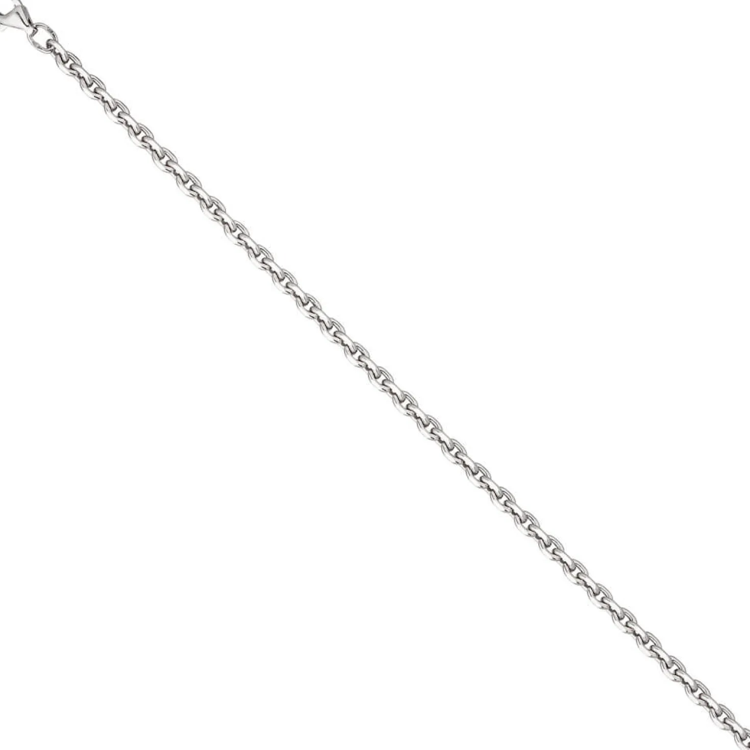 3,4mm Ankerkette Kette Halskette Collier aus 925 Silber diamantiert, 45cm