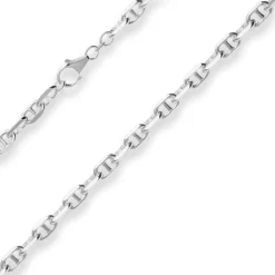 6,7mm Ankerkette-Steg Silberkette Collier Halskette aus 925 Silber 55cm