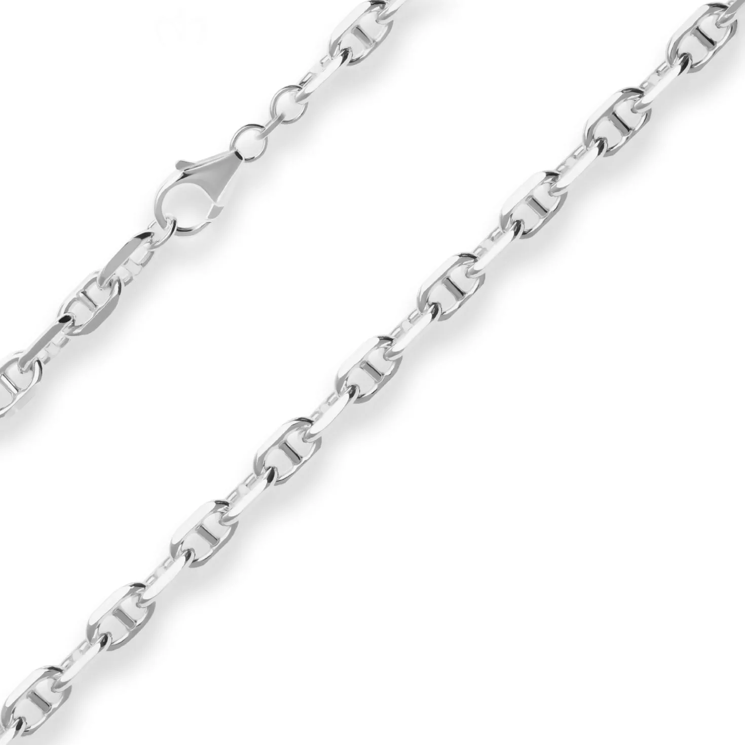 6,7mm Ankerkette-Steg Silberkette Collier Halskette aus 925 Silber 55cm