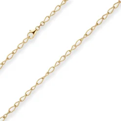 3,9mm Ankerkette weit Goldkette Collier Halskette aus 585 Gold Gelbgold 45cm