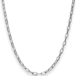 3,9mm Ankerkette weit Kette Collier Halskette aus 925 Silber rhodiniert 45cm