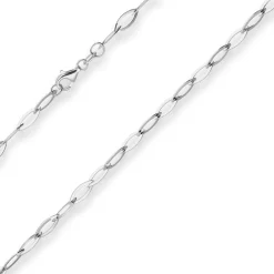 5,2mm Ankerkette weit Kette Collier Spitzoval Halskette aus 925 Silber 45cm