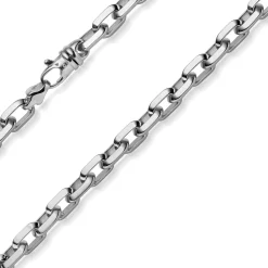 8,5mm Ankerktte Halskette Collier aus 585 Gold Weißgold massiv 65cm Herren