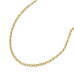 1,3mm Armband Ankerkette Armkette aus 14Kt 585 Gold Gelbgold diamantiert