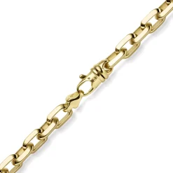 8,5mm Armband Ankerkette aus 585 Gold Gelbgold massiv diamantiert 22cm Herren