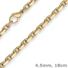 4,5mm Armband Ankerkette diamantiert Armschmuck aus 585 Gold Gelbgold 18cm