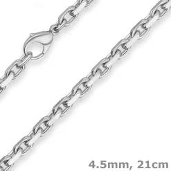 4,5mm Armband Ankerkette diamantiert Armschmuck aus 925 Silber 21cm