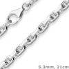 5,3mm Armband Ankerkette diamantiert Armschmuck aus 925 Silber 21cm